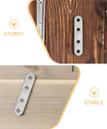 40Pcs Stainless Steel Flat Straight Braces Set With Precision Flat Design And Smooth Surface Finish on wood