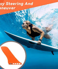 9 Inch SUP Center Fin No Tool Fin Screw Fiberglass Reinforced Replacement Fin shown on surfboard and stand up paddleboard orange