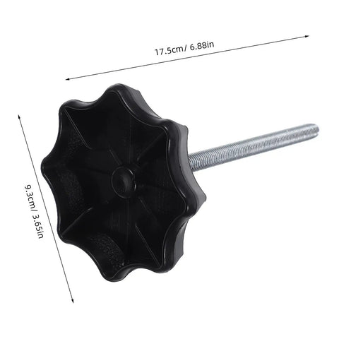 Spare Tire Clamp Bolt Replacement For Cars Universal Fit Hold Down Hardware, black plastic knob with 17.5cm bolt.
