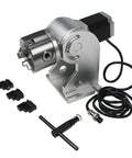 D80 CNC 4th Axis Rotary Chuck For Pro Grade Engraving 80mm Jaw 129mm Center Height 3 Jaws Lathe Fixture with stepper motor
