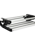 RV Camper Folding Drop Down Step For Easy Under Door Mounting 12 Mount Holes Single Drop Down Stair Durable Sturdy Aluminum Build For Travel Trailers And Motorhomes No Fuss Install Stable Outdoor Access, aluminum step folded down