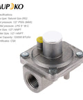 Aupoko natural gas grill regulator with 1/2 in NPT inlet/outlet, metal body