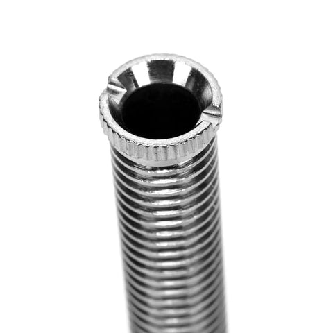 Rock Solid Sink Connection Bolt Extension Screw M12x70mm Copper Chrome Plated close-up view of threaded end for plumbing use.