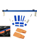 Pro Grade Sheet Metal Puller And Lifter Auto Body Repair Kit For Dents Non Destructive Dent Removal Tools Ergonomic Hand Tools Expander Set For Cars Trucks And SUVs with blue bar, adhesive tabs, and orange straps