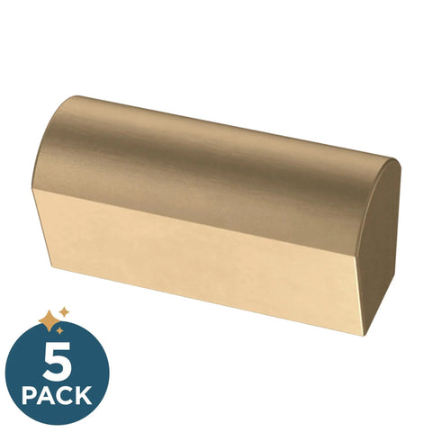 Easy Install Modern Arch Cabinet Knobs 5 Pack Champagne Bronze For Dresser Drawers Kitchen Cabinets Doors And Bathroom Hardware One And A Half Inch Aluminum Handles