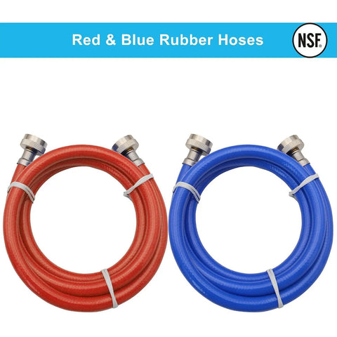 Tankless Water Heater Flush Kit With Submersible Pump, Red and Blue Six Feet Color Coded Rubber Hoses for Easy Home Maintenance