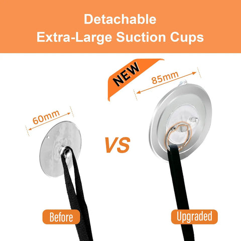 Comparison of 60mm and 85mm detachable suction cups for Heavy Duty Waterproof SUV Cargo Liner For Dogs With Bumper Flap Protector