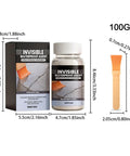 Clear Liquid Waterproof Sealant Brush Application Tackles Cracks Nips Water Damage In The Bud Locks Out Dampness Safely Shields Baseboards And Tile Without Marking Up Surfaces, 100g bottle with brush, dimensions included.