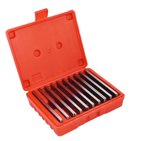 Ten Piece 1/8 X 6 Inch Thin Parallel Bars Set With Heights From 1/2 To 1-5/8 Inch, 52-58 HRC Hardness, 0.0002 Inch Tolerance, Laser Etched SAE Inches, Pro Grade Machinist Must-Have For Precise Alignment And Jig Work