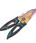 Pointed Mouth Wire Stripper And Cable Cutter With High Hardness Blades, ergonomic pliers, black handles, rainbow blades