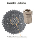All In One Bike Cassette Tool Set Pro Grade With Chain Whip And Freewheel Lockring Removal for 12 teeth spline cassette version