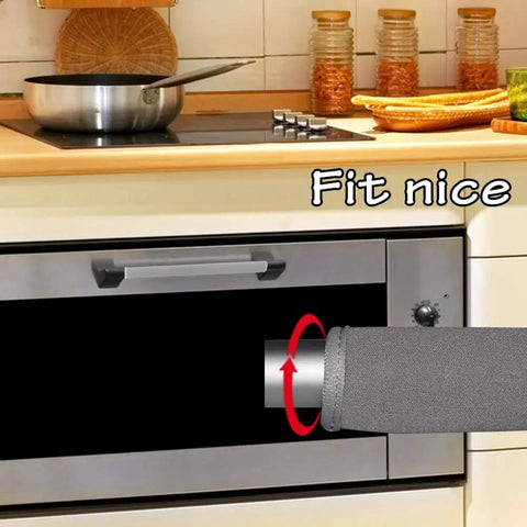 4 Pack Neoprene Refrigerator Door Handle Covers For Most Handles 9 To 11 Cm Perimeter Anti Slip Anti Static Protectors Gray