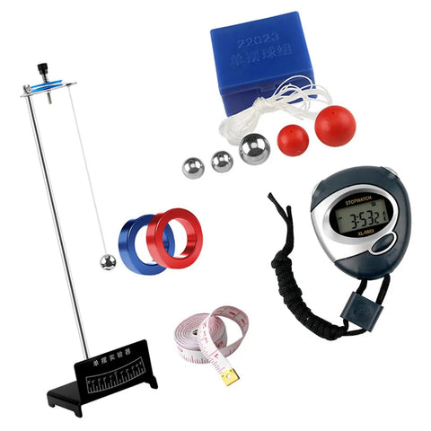 Pro Grade Metal Pendulums Experiment Set for Physics Classrooms and Labs with stopwatch and measurement tools