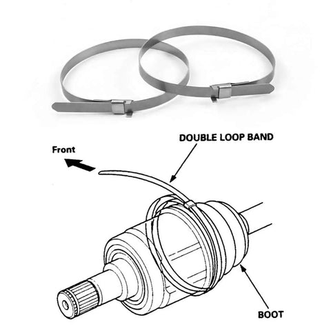 8 Piece CV Boot Band Clamp Set For Drive Shaft Universal Fit Stainless Steel Adjustable Diameter 1.8 To 3.2 Inches And 1.8 To 5.6 Inches