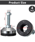 Heavy Duty M12 Leveling Feet Set Offering Rock Solid Stability For Cnc Machines And Workbenches Built Tough To Handle 3200 Lbs showing dimensions and materials.