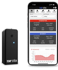 Remote WiFi Temperature And Humidity Sensor With Data Logger No Subscriptions Around The Clock Monitoring shown with app display