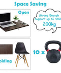 Rock Solid 24 Inch Black Folding Shelf Brackets Heavy Duty Wall Mount Supports Built Tough For Up To 440 Pounds space saving desk setup