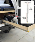 Heavy Duty Drawer Slides 500Lb Capacity With Screws Full Extension Ball Bearing Side Mount Rails installed in RV storage area