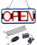 Ultra Bright 21 By 10 LED Open Sign With Remote Control Lit Daylight Visible Neon Open Sign In Blue And Red