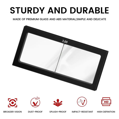 2 By 4.25 Inch Welding Lens With 3.0 Magnification Cheater Lens For Eye Protection, sturdy and durable design with ABS material.