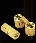 Four Pack Barrel Hinges 180 Degree Concealed Cabinet Hardware 10 Mm Solid Brass Finish for Woodworking Projects provide smooth action.