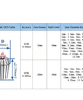 Diagram illustrating measurements of High Precision ER25 Collet Chuck For CNC Machines 0.003mm Tolerance Spring Tool Holder