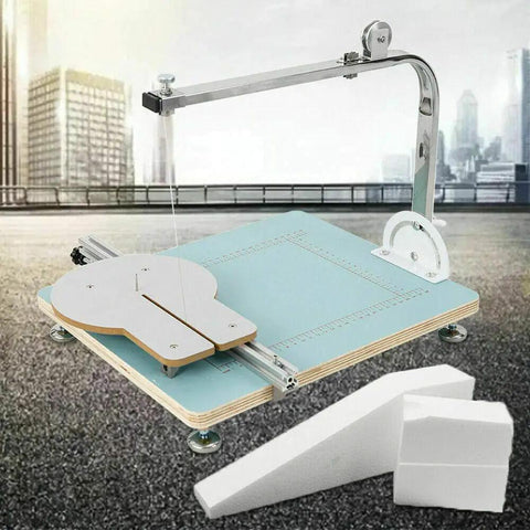 Pro-grade 72W hot wire cutter for foam and Styrofoam on sturdy work table with adjustable temperature, 11.02x9.84 inch area