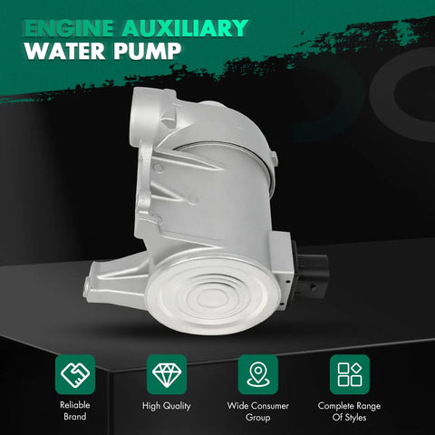 Get That Whip Running Crisp With Premium 11518635090 Auxiliary Water Pump For BMW 328i 335i 435i 640i Gt Xdrive Coupe And Wagon Direct Replacement 2012 2019, showing side view with connector.