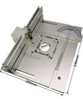 Shop Grade Aluminum Router Table Insert Plates Delivering A Beefed Up Build With Integrated Miter And Tenon Gauges Plus Rock Solid Router Fence For Slick Woodworking Cuts 4 Pack, measuring 200mm x 240mm.