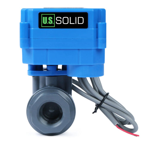 Half Inch UPVC Motorized Ball Valve With Full Port, 2 Wire Auto Return, 9-36V AC DC, Normally Closed, lightweight design