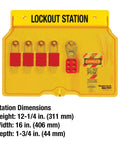 Lockout Tagout Padlock Station to Secure Up to 10 Safety Padlocks and Hasps, OSHA Compliant, Yellow Design with Translucent Cover