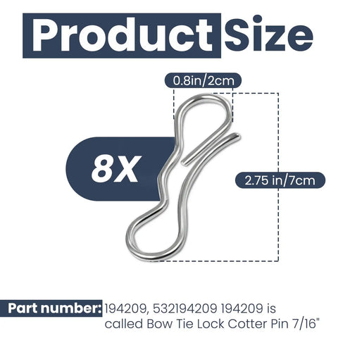 Deck Clip Set Go To Bow Tie Lock Cotter Pins Kit Includes Eight 194209 Pins And Two 194208 Pins Seven Sixteenths And Five Sixteenths