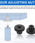 Diagram showing Knurled Thumb Nuts Set Of 26 M3x7mm Carbon Steel Round Knobs Fasteners with installation illustration.