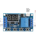 Get In Gear With This Plug And Play Digital Timer Relay Module Featuring A Sharp Led Screen And Dead Simple Settings For Bullseye Timing On Any 6 To 30 Volt Heavy Duty Build, showing LED display and controls.