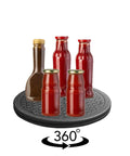 2 Pack 12 Inch Heavy Duty Rotating Display Stand With 360 Degree Spin And Steel Ball Bearings Lazy Susan holding condiments