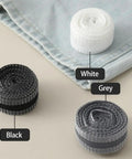 Iron On Hem Tape 5m Roll For Jeans And Heavy Fabric No Sweat Fix Quick Pants Mending Adhesive Strip Tailor Free Clothing Repair Tape available in black, grey, and white rolls.
