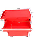 Heavy Duty 5-Drawer Rolling Tool Chest On Wheels With Lockable Drawers And Keyed Entry open drawer view