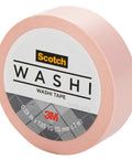 Washi Tape Single Roll 0.59 in x 32.75 ft (15 mm x 9.98 m), 1.25 in Core, Neon Pink Decorative Masking Tape for Journals Planners Gift Wrap Crafts Scrapbooking Organization, product label view