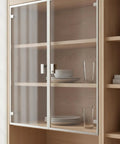 Glass cabinet with Stainless Steel Magnetic Door Catch For Glass Cabinets And RVs Slim Profile Hardware Powerful Latch Keeps Doors
