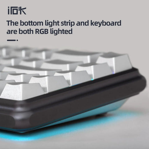 Compact 60 Percent Wired Mechanical Keyboard With Full Metal Chassis And Hot Swappable Red Switches Providing Customizable Rgb Lighting For Pc Gamers Wanting A Straight Durable Rig Upgrade That Is Totally Dialed In, showing RGB light strip and key