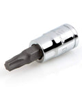One Quarter Inch Drive T27 Torx Bit Socket With S2 Steel Bit Press Fit For A Straight No Loosen Connection And High Torque Cam Out Resistant