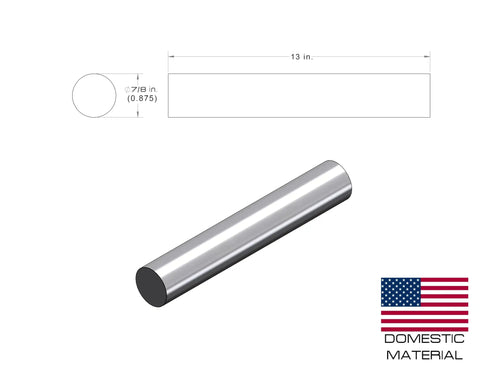 Aluminum Round Bar 3/4 Inch Diameter, 13 Inch Length, USA Made Solid Lathe Stock, 6061 Alloy For Welding, Fabrication, Milling, Automotive And Tooling Projects.