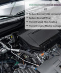 Honda VCM Muzzler Harness Disable Kit for 3.5L V6 Engines installed in vehicle engine bay with list of benefits