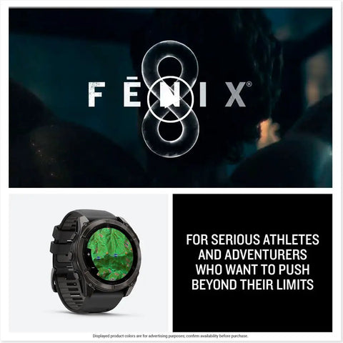 Fenix 8 Multisport GPS Smartwatch With 1.4 Inch AMOLED Display, Sapphire Lens, Titanium Bezel, Carbon Gray DLC Titanium Case