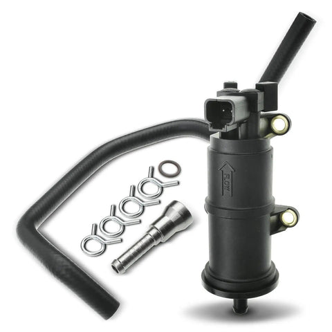 Beefed-Up Heavy Duty External Diesel Electric Fuel Pump For Dodge Ram 2500 And Ram 3500 2002 2003 2004 5.9L V6 With 34 Gallon Tank Lift Transfer Pump Replacement E7230, showing components