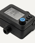 Single Outlet Hose Watering Timer Digital Programmable Controller with display showing schedule settings on black unit