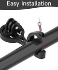 Easy installation of Aero Bar Bike GPS Mount With GoPro Adapter for 22.2mm and 22.4mm handlebars with screw and bracket