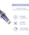 Benchtop pH Meter With 3-In-1 pH Temp Electrode, 0.01 pH Accuracy, Auto Calibration With Handy No-Fuss Guide, Auto Temperature Compensation