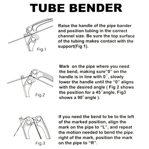 Handheld 90 Degree Tubing Bender For One Eighth To One Quarter Inch Lines, Great For Fuel, Brake, And AC Refrigerant Tubing, Zero To One Hundred Twenty Degree Bend Range, Durable Steel With Blue Coating, Pro Grade Tool