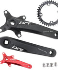 MTB Crankset 104 BCD Square Tapered 32 34 36 38T Chainring Options 170mm Or 175mm Arm Length Aluminum Black Red